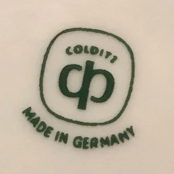 22pc Coffee/Tea Set w/a delicate blue trim design is made in Germany by Colditz - Picture 11 of 11